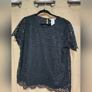 Philosophy Black Lace Blouse